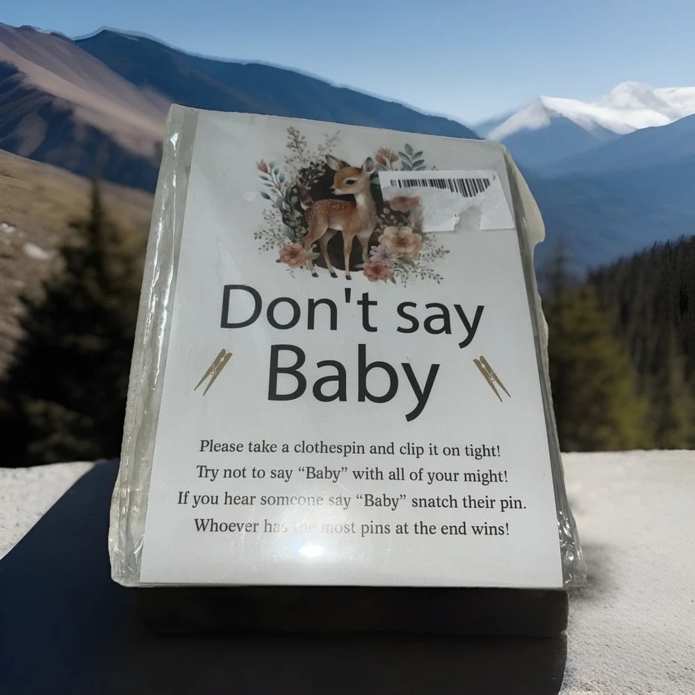 Brand New Pregnant Game Cute Baby Clothespin Don't Say Baby Game For Baby Shower